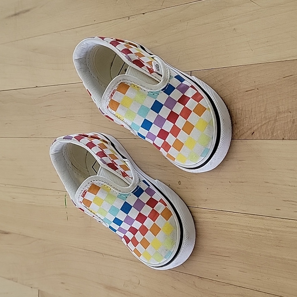 Vans Kids Multicolor Checkered Slip-On Sneakers